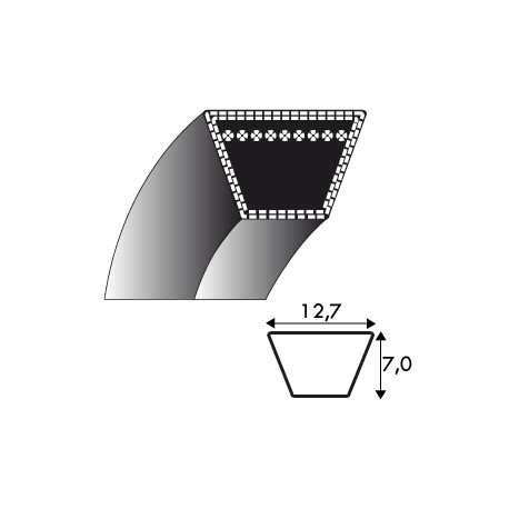 Courroie 4L320 - 12.7 mm x 813 mm