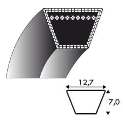 Courroie 4L740 - 12.7 mm x 1880 mm