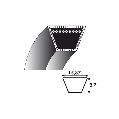 Courroie Kevlar 5L460 - 15.8 mm x 1168 mm